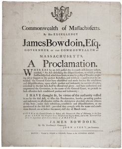 Een proclamatie: amnestieaanbod aan Shays rebellen, 17 februari 1787 door American School